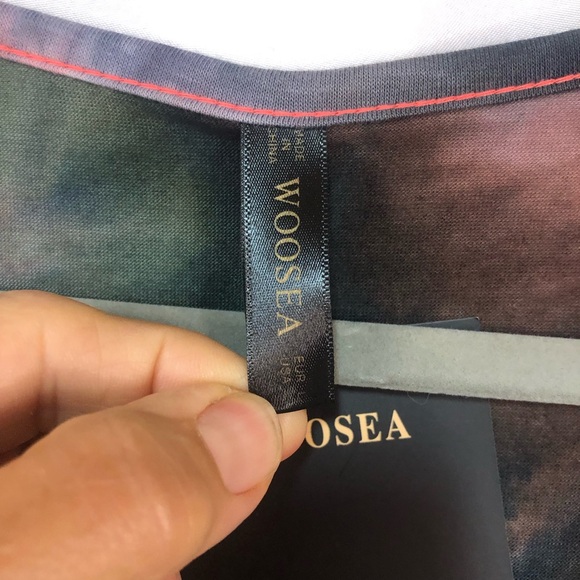 Woosea Dress Maxi Tie Dye Sleeveless Beachy Casual V Neck High Waist w/Band - Picture 8 of 10